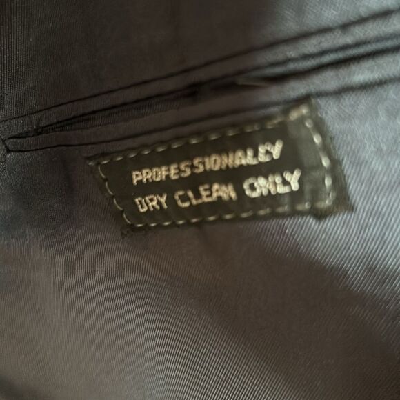 Vintage Pierre Cardin Paris New York 3 piece suit  pants vest jacket Blue 42R - Picture 14 of 17